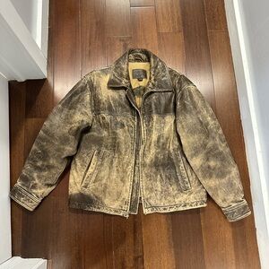 Vintage James Dean Distressed Leather Jacket